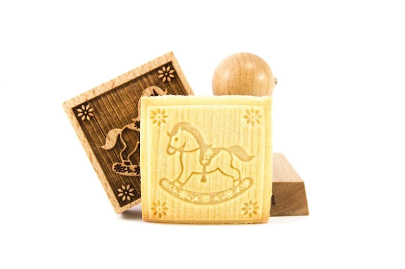 Rocking Horse Cookie Stamp: Engraved Beech Wood Baking Gift image 4