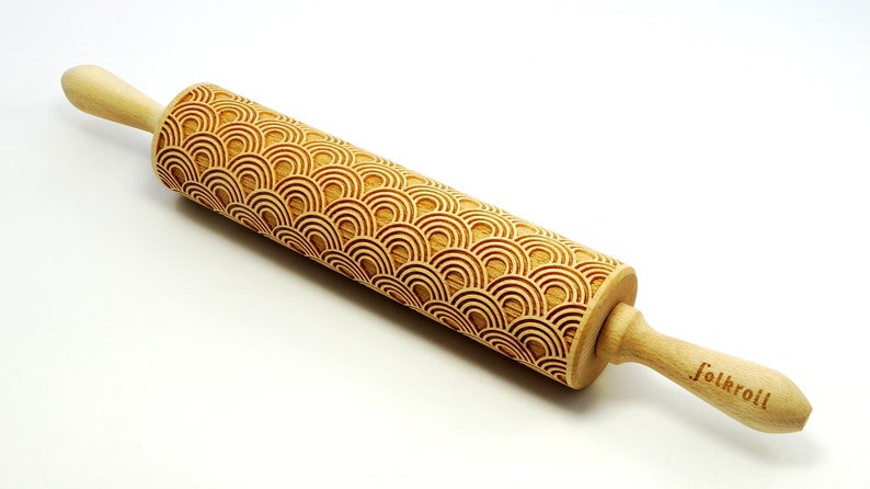ART DECO engraved rolling pin for cookies embossing rolling pin laser rolling pin