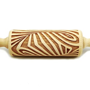 ILLUSION engraved rolling pin for cookies, embossing rolling pin, engraved by laser, stamp for cookies