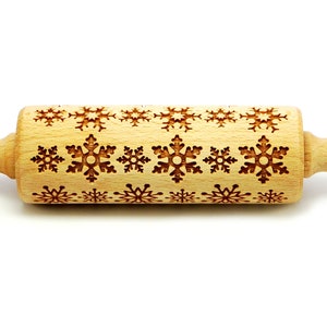 FROST engraved rolling pin for cookies, embossing rolling pin, engraved by laser, stamp for cookies