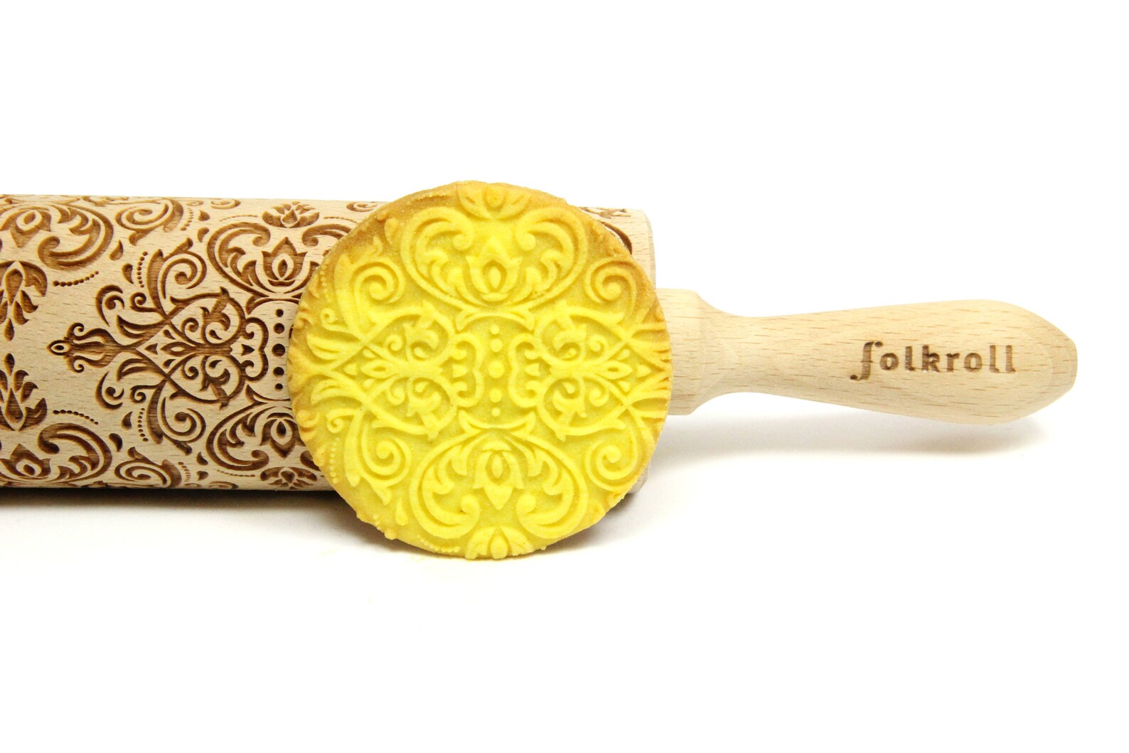 DAMASK engraved rolling pin for cookies embossing rolling Etsy