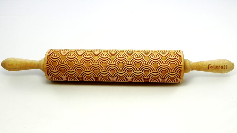 ART DECO engraved rolling pin for cookies embossing rolling pin laser rolling pin