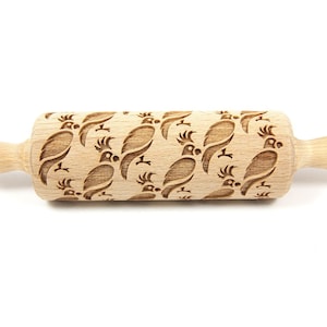 KAKADU engraved rolling pin for cookies, embossing rolling pin, engraved by laser, stamp for cookies