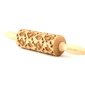 embossing roller. Folk Deco Junior rolling pin for cookies
