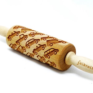 CARS engraved rolling pin for cookies, embossing rolling pin, engraved by laser, stamp for cookies