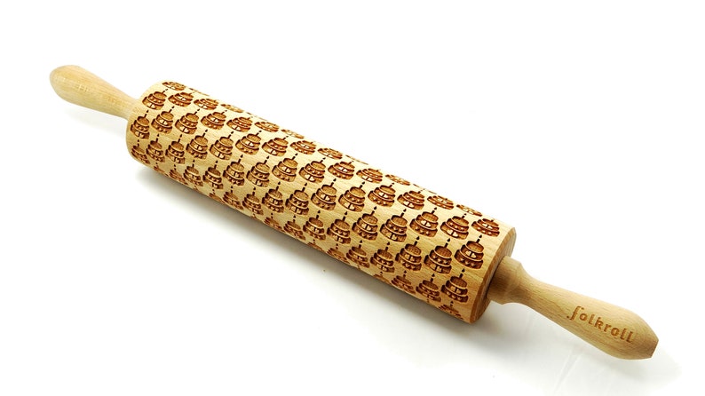 embossing rolling pin laser rolling pin CAKES engraved rolling pin for cookies