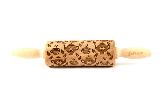 laser rolling pin embossing rolling pin SET OF THREE junior engraved rolling pins for cookies