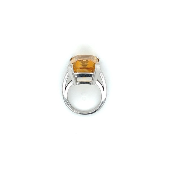 Emerald Cut Citrine Ring 14k - image 8