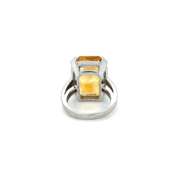 Emerald Cut Citrine Ring 14k - image 6