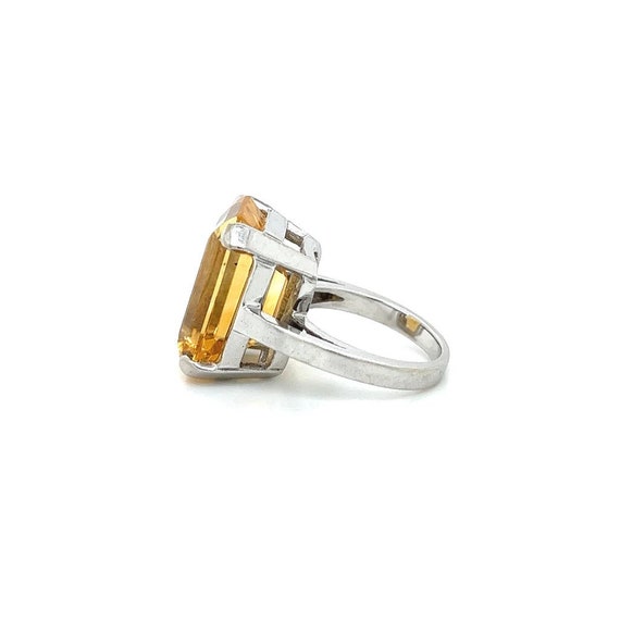 Emerald Cut Citrine Ring 14k - image 5