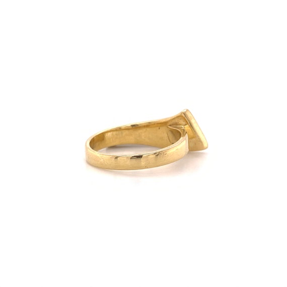 Abstract Diamond Florentine Finish Ring 18k - image 5