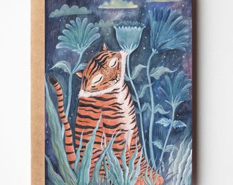 Tiger Dreams Art Card