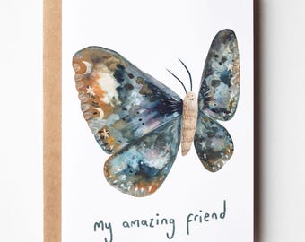 Friendship Moth Greeting Card