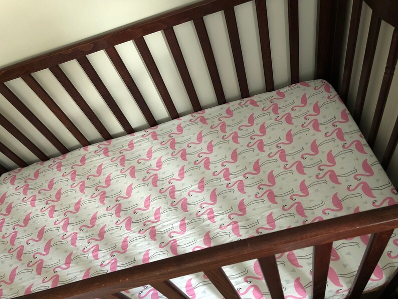 pink fitted cot sheet