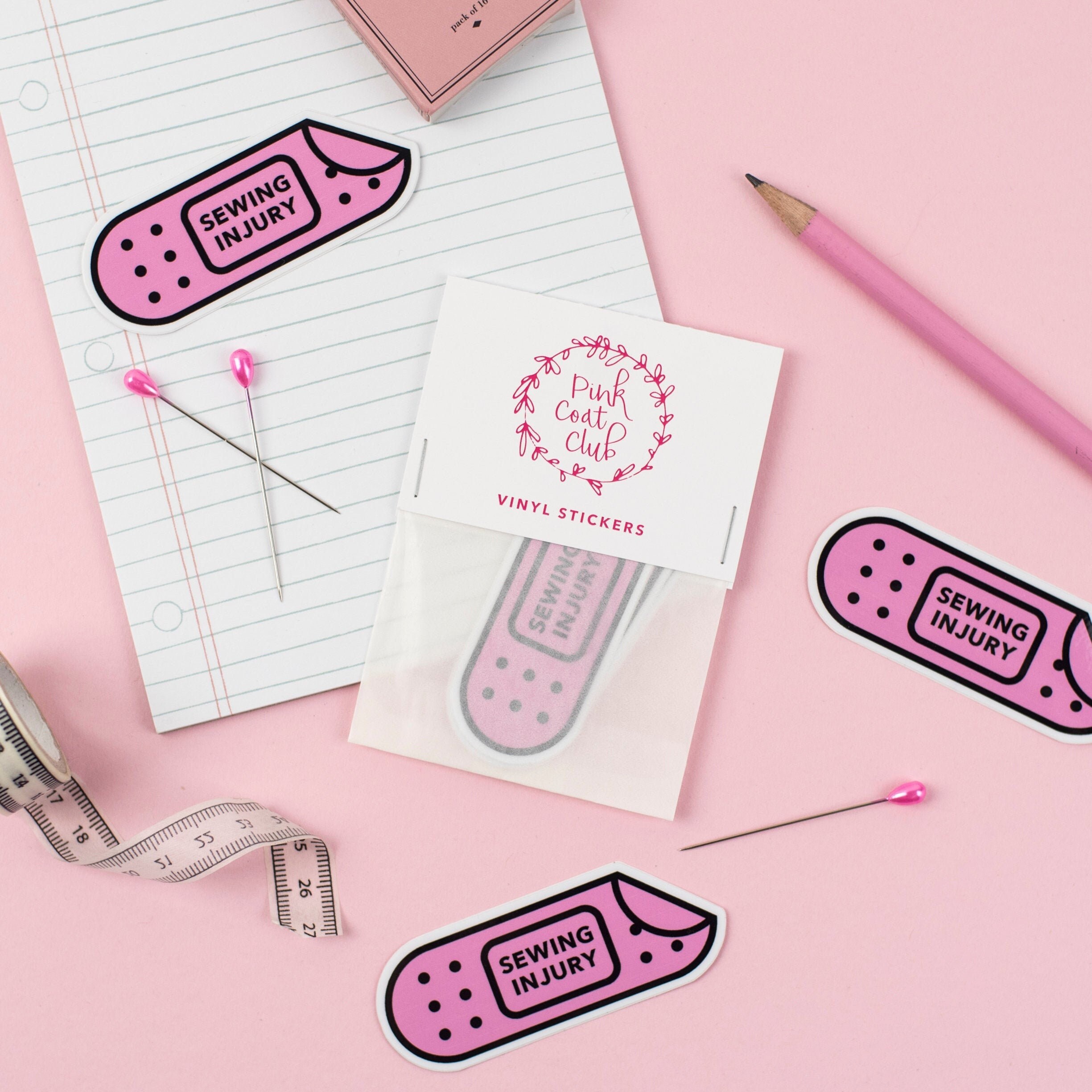 Sewing Injury stickers x 3 sewing machine sticker sewing Etsy