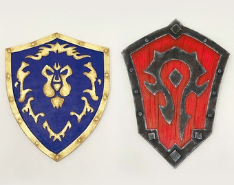 Alliance and Horde shields handmade fanart