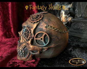 Fantasy Skull- Copper steampunk wreck