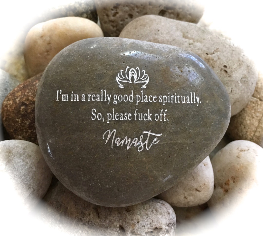 Rocks Engraved Word Rock Inspirational I'm in A Really Good Place