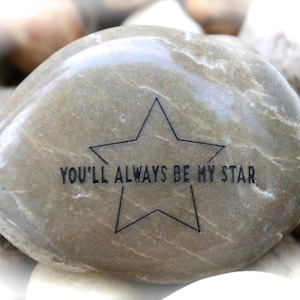Engraved River Rock: Inspirational Star Gift