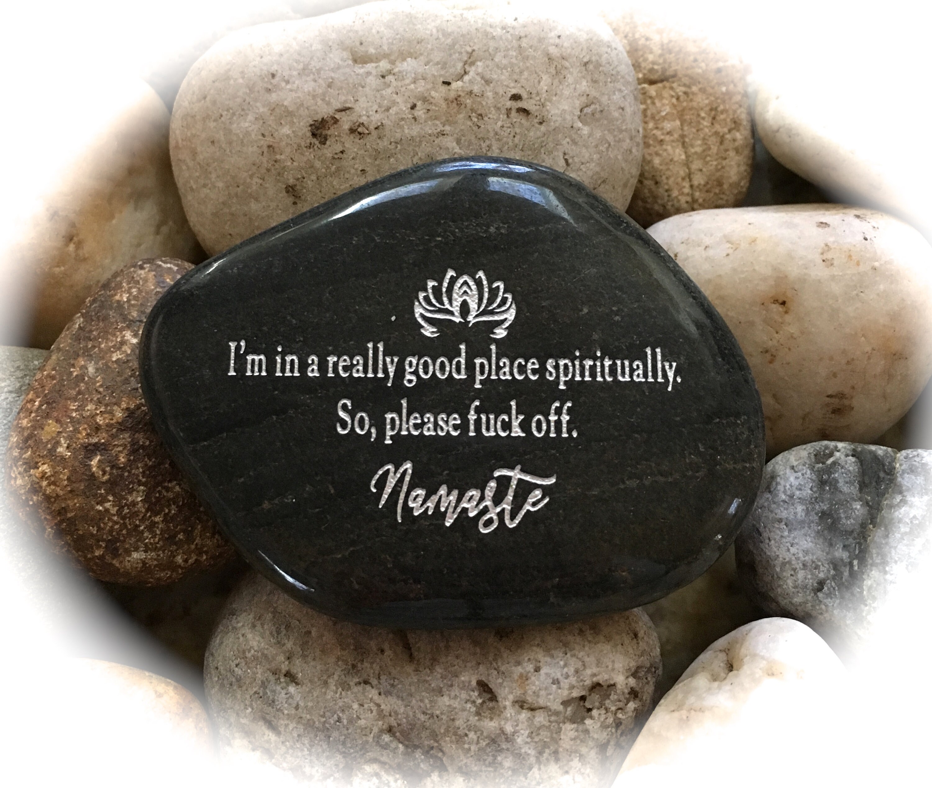 Rocks Engraved Word Rock Inspirational I'm in A Really Etsy