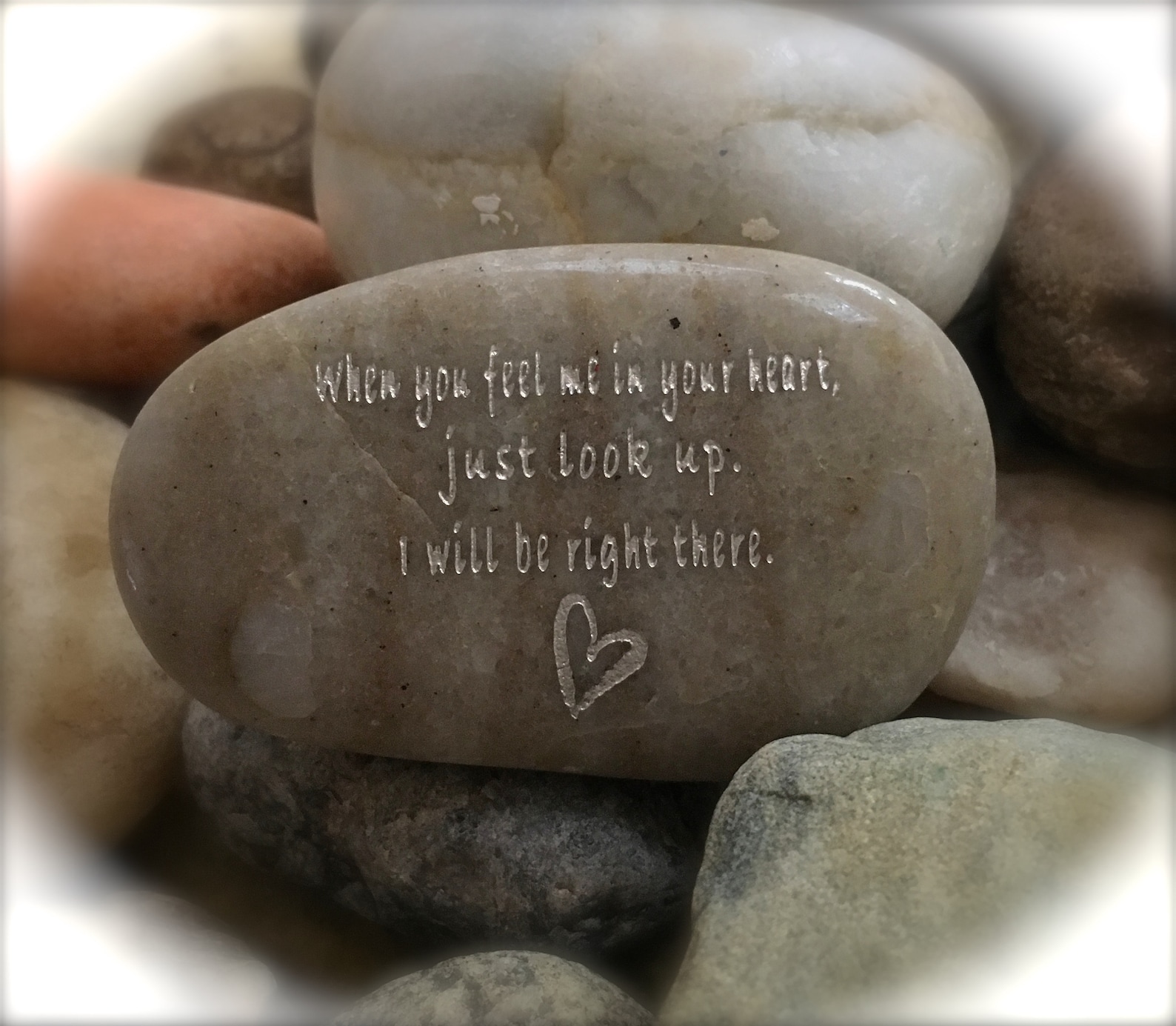 Engraved Rock | Sympathy Gift | Grief Stone | Memorial | 'when You Feel ...