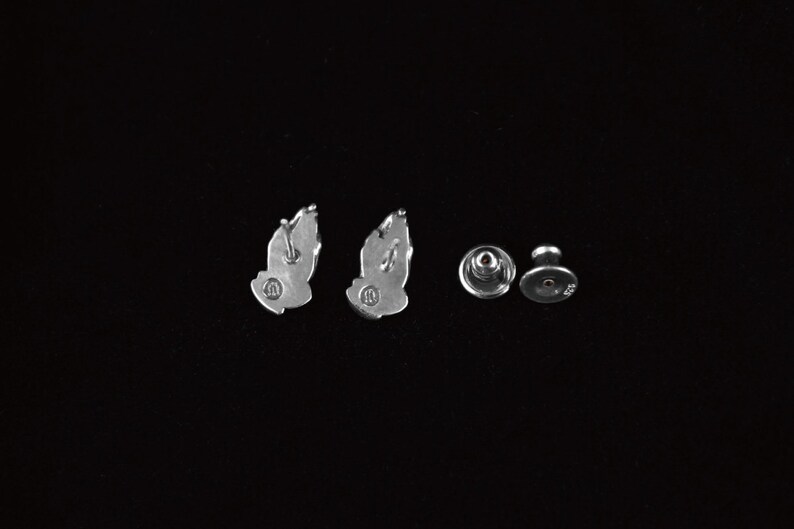 The Pray Hand silver Earrings