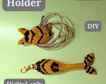 マクラメフィッシュヘッドホンホルダーの作り方 – 初心者向けDIY（デジタルダウンロード）