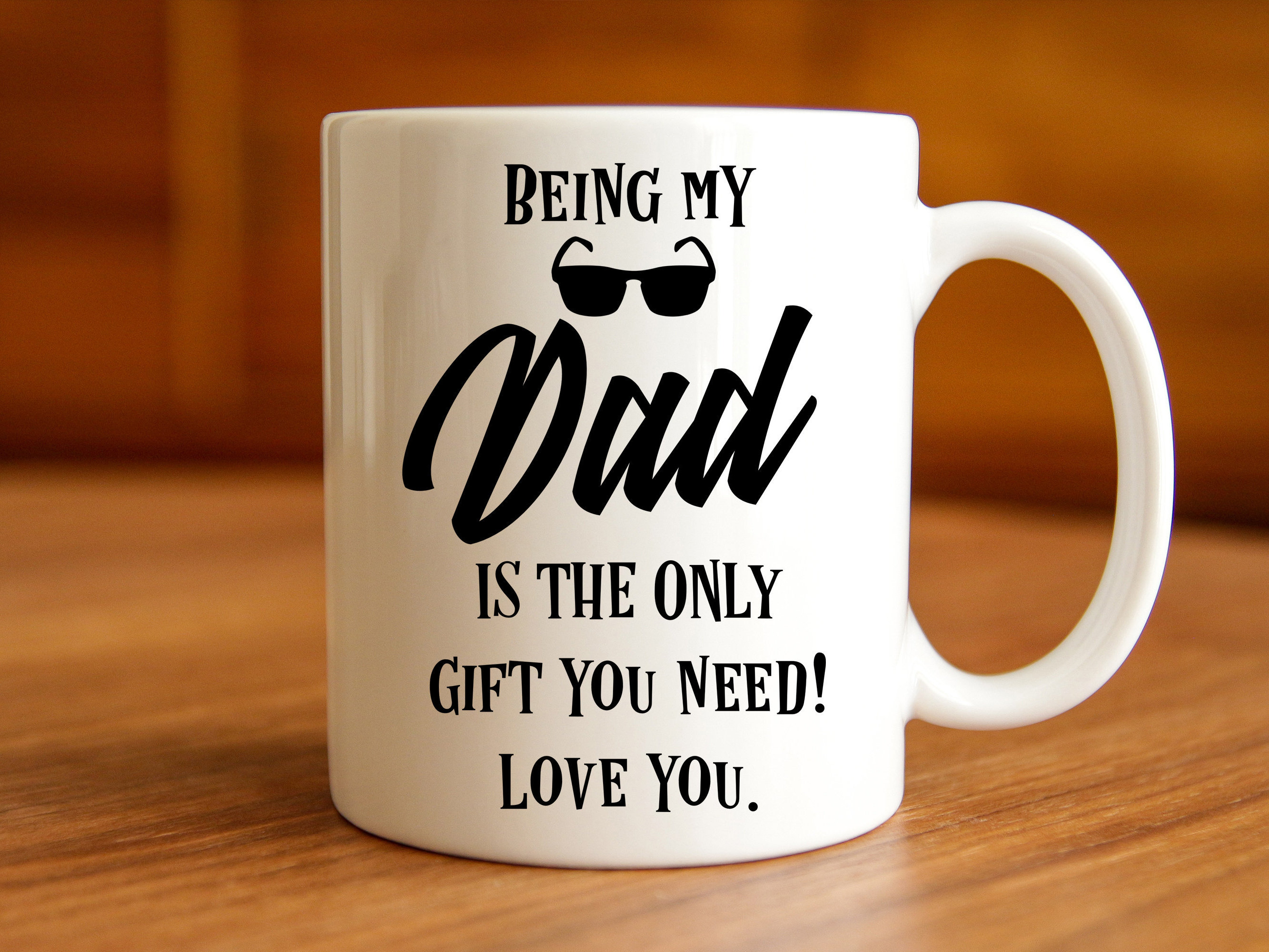 A dad mug. White ceramic coffee mug with sayings. White Etsy