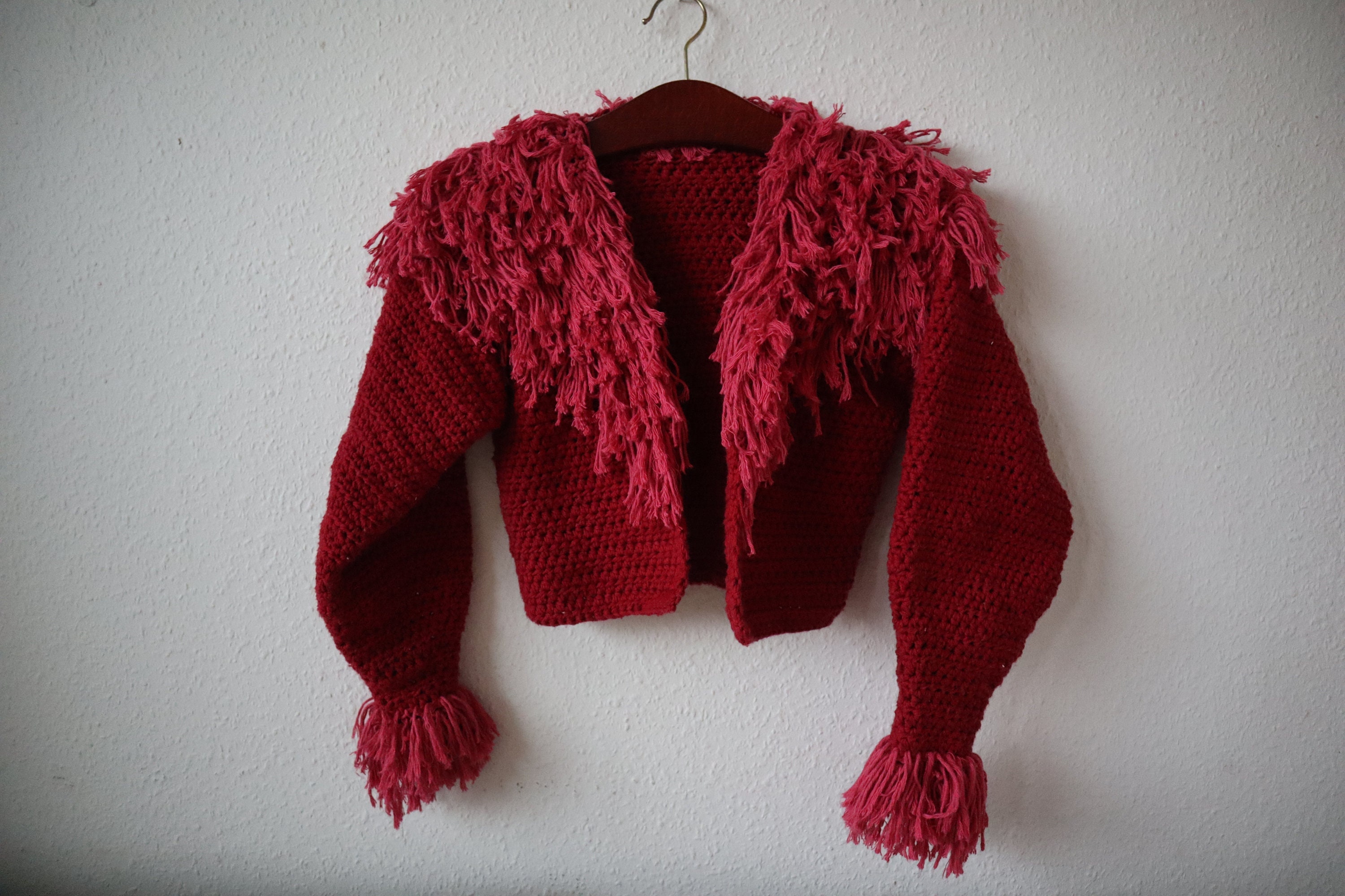 Freya Faux Fur Fluff Jacket Crochet Pattern ENG/DA - Etsy Israel