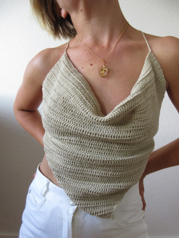 Crochet spaghetti strap top new arrivals