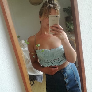 Crochet top Demi Mermaid Bra Cups Crochet Pattern (ENG/DA)