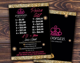 Paparazzi Jewelry Price List Poster Free Personalized 18x24 | Etsy