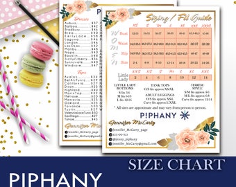 Piphany Size Chart
