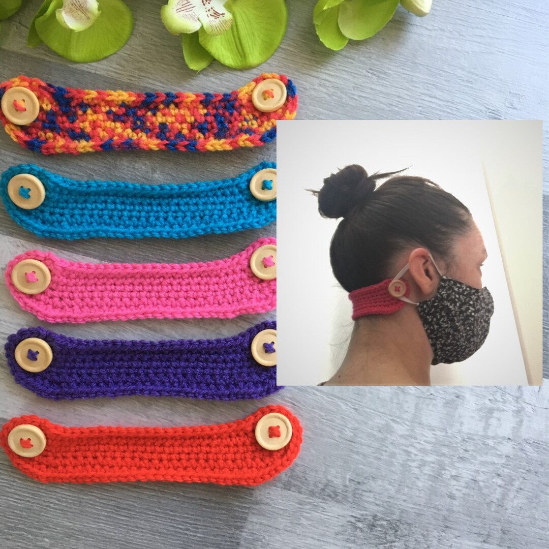 Face Mask Neck Strap Crochet Bright Ear Saver Face Masks & Coverings