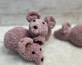 Mouse, mice, rat, stuffed mouse, crochet rat, crochet mouse, gift for kid