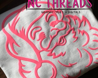 Lichtroze bladerdeeg zeefdruktransfer | Klaar om te drukken | Overdracht van bladerdeeg kerstman | Groothandel bladerdeeg voor shirts
