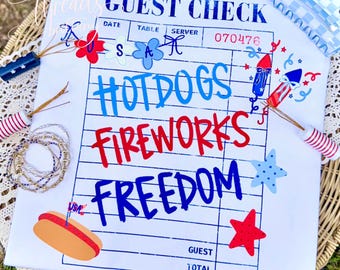 Camiseta de Hotdogs Fireworks Freedom, Camiseta del 4 de julio, Camiseta gráfica patriótica, Camiseta divertida de EE. UU., Camiseta del Día de la Independencia, Camiseta de vacaciones de verano