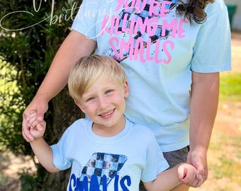 Camiseta "Me estás matando, Smalls", Camiseta Smalls, Camisetas familiares a juego, Camiseta inspirada en películas de béisbol, Camisetas a juego para mamá e hijo