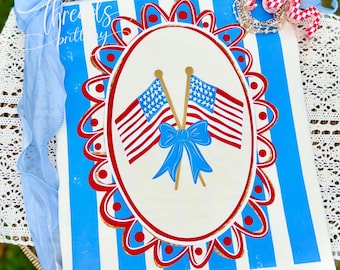 Camiseta con lazo patriótico, camiseta con lazo de la bandera estadounidense, camiseta del 4 de julio para mujer, camiseta vintage de EE. UU., linda camiseta gráfica patriótica