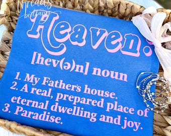 Camiseta cristiana con la frase "Cielo", camiseta basada en la fe, camiseta con versículo bíblico, camiseta religiosa para mujer, camiseta gráfica cristiana, camiseta de fe inspiradora.