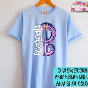 Custom Splatter Mascot Tee, Favorite Team, School team tee, Favorite team tee, School logo Tee, Custom Shirt, Custom Gift, School Mascot