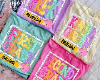 Camiseta personalizada para maestros de diferentes niveles, camiseta para maestros de preescolar, camiseta para maestros de jardín de infantes, camiseta para maestros de primer grado, regalo para maestros de primaria.