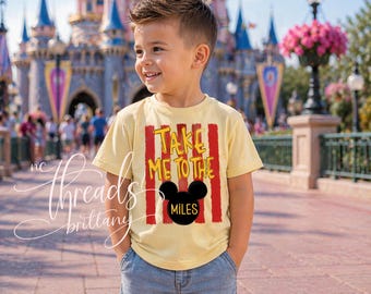 Camiseta personalizada para niños con temática de parque temático, camiseta "Llévame al parque", camiseta personalizada para niños para vacaciones, camiseta de viaje mágico, camisetas familiares a juego.
