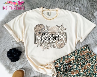 Custom Football Shirt, Finished Tee, Leopard Shirt, Game Day Shirt, Fall Football Tee, Sport Shirt, Custom Shirt, Custom Gift, School Mascot