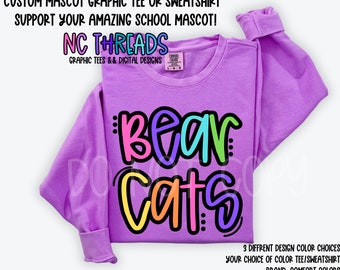 Custom School Mascot Comfort Colors Tee