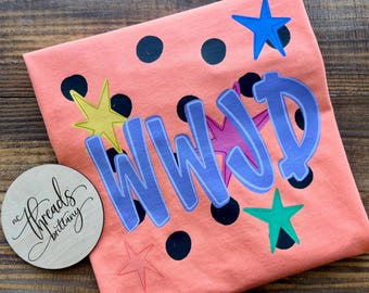 WWJD Shirt, christliches grafisches T-Shirt, Retro Glaube Shirt, was würde Jesus T-Stück tun, trendige christliche Kleidung, Jugend Glaube Shirt, buntes T-Stück
