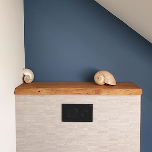 Shelf cover cover plate 2.5 cm thick solid oak tree edge made to measure