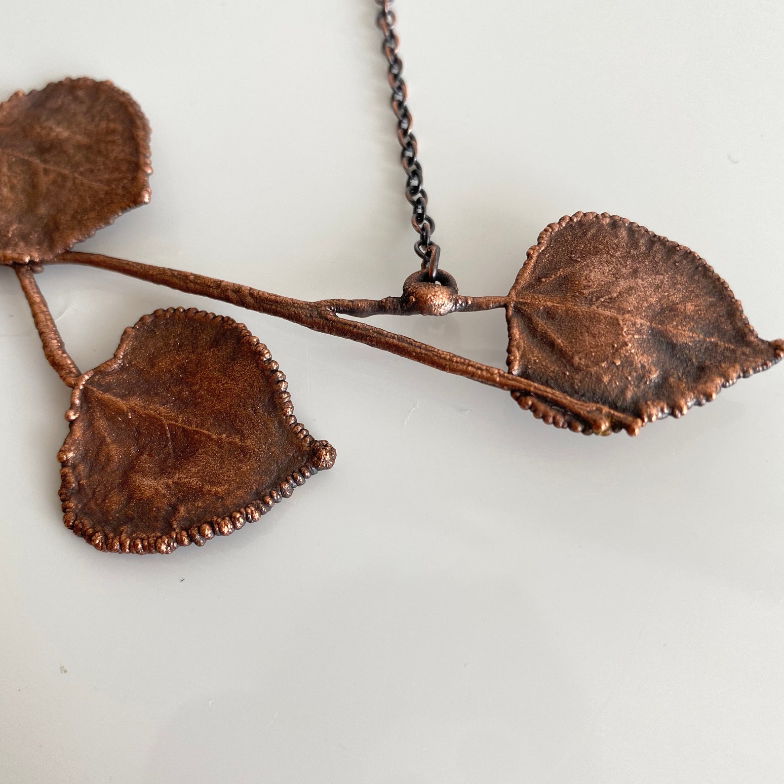 Aspen Leaf Statement Necklace Nature Inspired Mountain Etsy