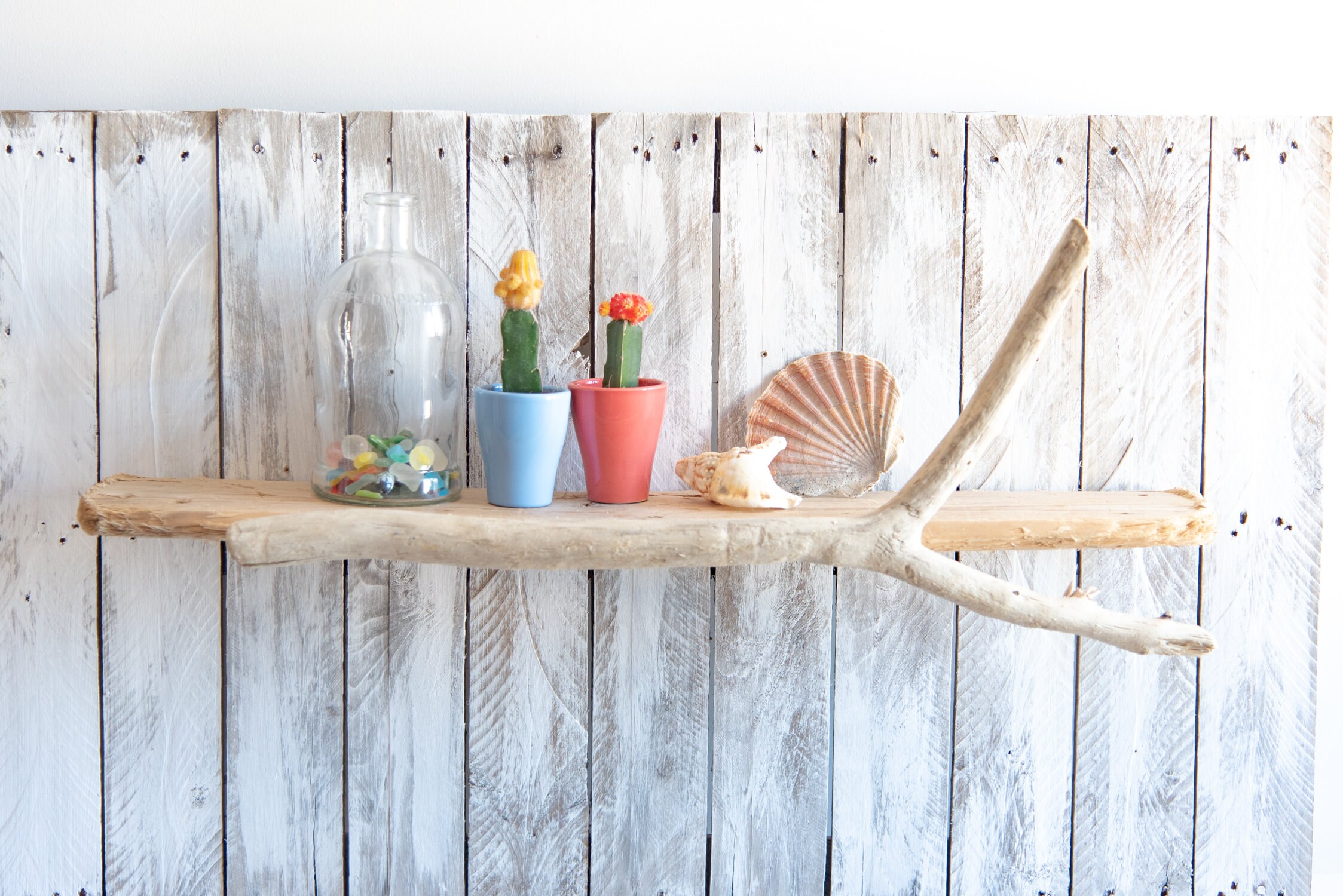 Coastal Driftwood Shelf Made of Reclaimed Materials Rustic Etsy