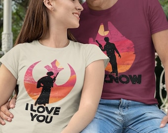 I love you I know star wars tshirts, Disney couple shirt, Tatooine sunset shirt, Mr and Mrs star wars shirts, Disney vintage shirt